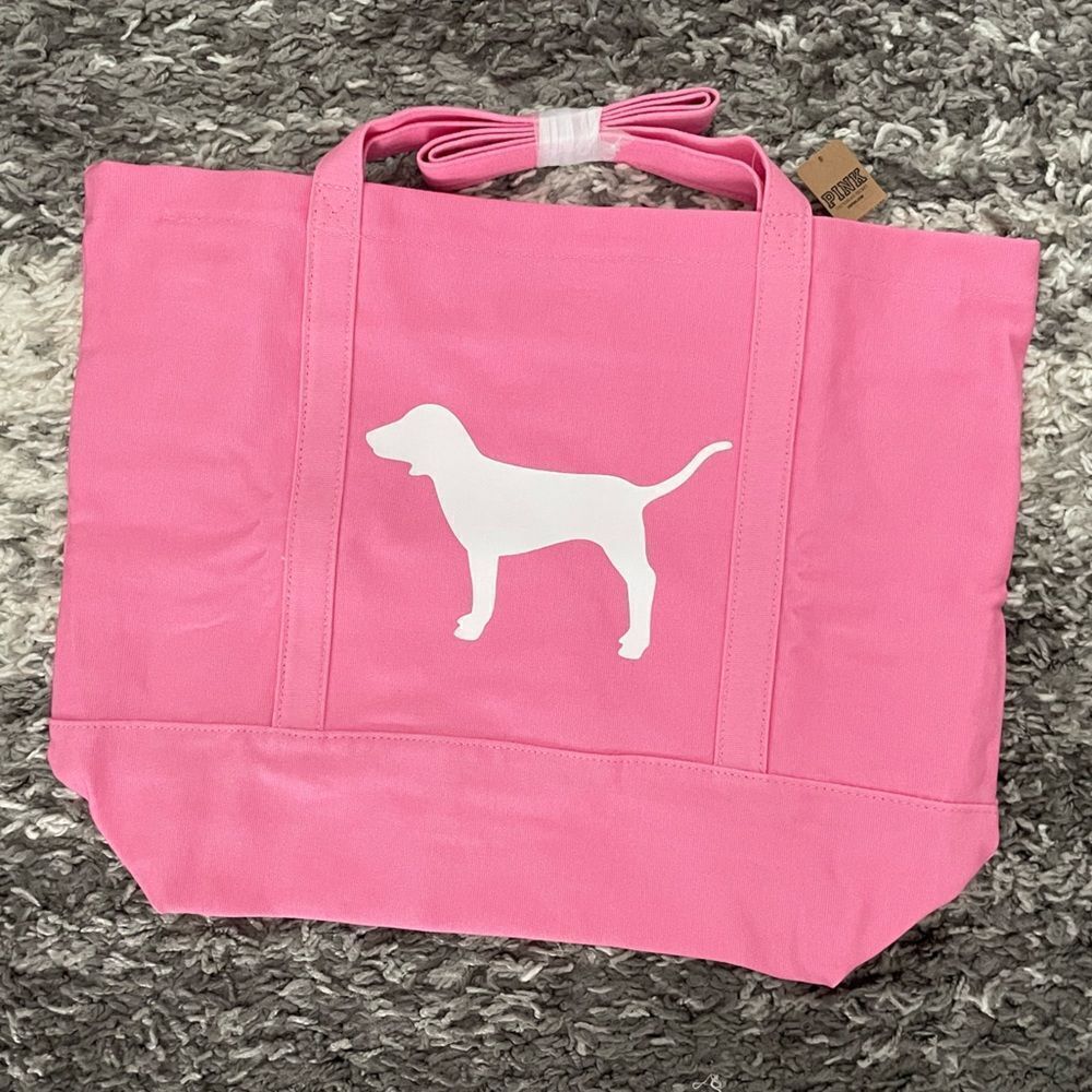 NWT PINK Victoria’s Secret Canvas Tote Bag
